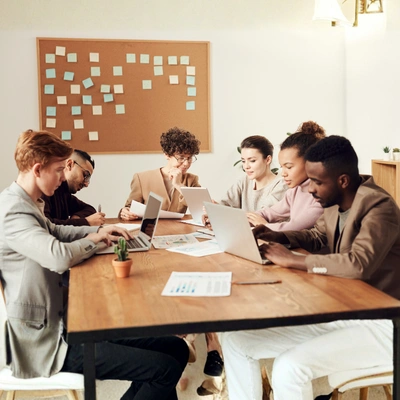 Founding team brainstorming